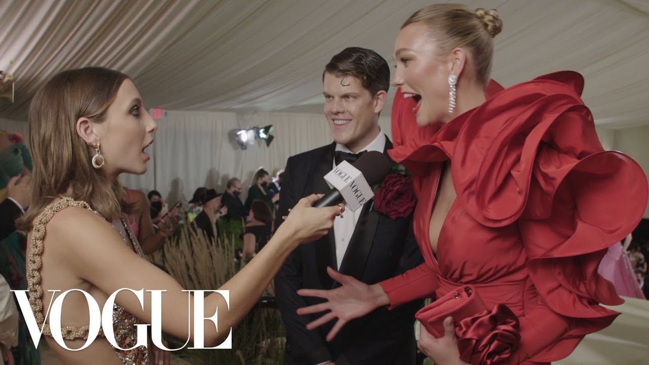 Karlie Kloss on Her Rose-Inspired Met Look | Met Gala 2021 With Emma Chamberlain | Vogue