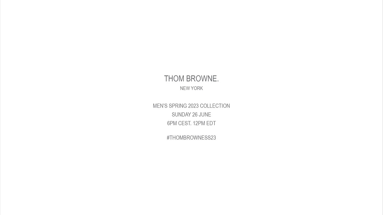 ... thom browne men's spring 2023 collection ...
