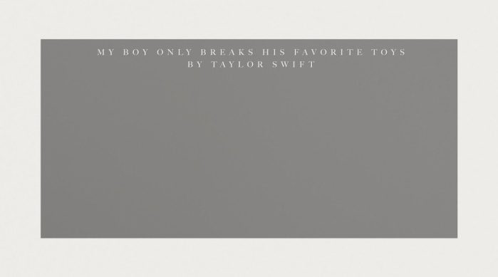 Taylor Swift - My Boy Only Breaks His Favorite Toys (Official Lyric Video)