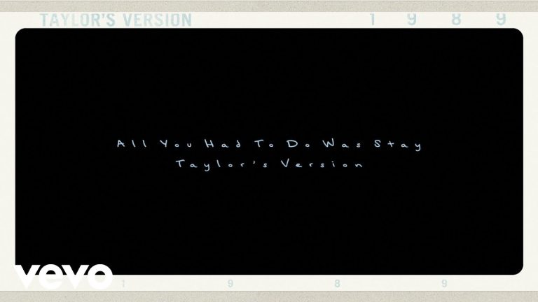 Taylor Swift - All You Had To Do Was Stay (Taylor'S Version) (Lyric Video) 5 Taylor Swift - All You Had To Do Was Stay (Taylor'S Version) (Lyric Video)