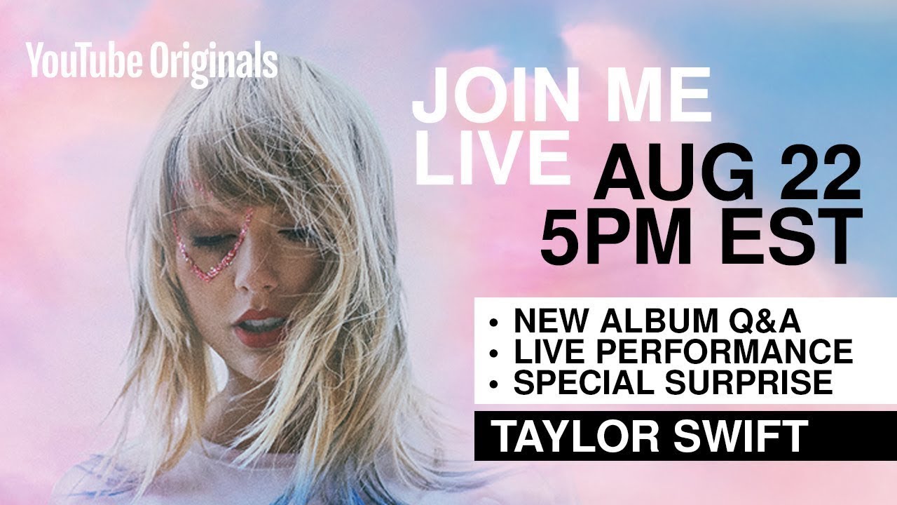 Taylor Swift - Livestream Announcement (8/22/19 @ 5pm EST)